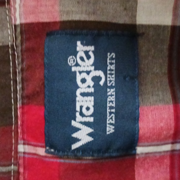 Vintage Wrangler pearl snap plaid button up - Picture 8 of 9